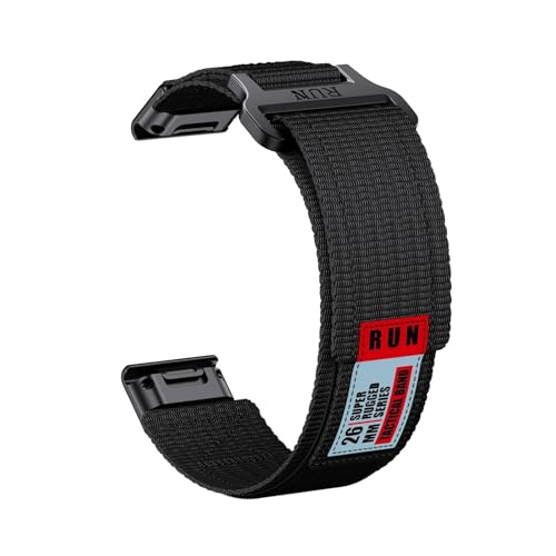 QuickFit 22mm 26mm breites Nylonband for Garmin Fenix 8 ​​7 7X Pro 6 6X 5 5X Plus Instinctive 2 Armband ersetzen Band Correa(B,22mm(7/6/5) 26mm(Fenix 8 51mm)) von WUURAA