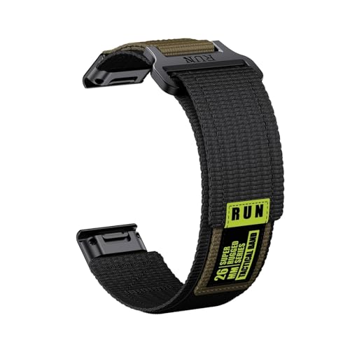 QuickFit 22mm 26mm breites Nylonband for Garmin Fenix 8 ​​7 7X Pro 6 6X 5 5X Plus Instinctive 2 Armband ersetzen Band Correa(BAG,Quick 22mm) von WUURAA