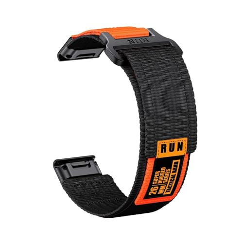 QuickFit 22mm 26mm breites Nylonband for Garmin Fenix 8 ​​7 7X Pro 6 6X 5 5X Plus Instinctive 2 Armband ersetzen Band Correa(BO,22mm(Fenix 8 47mm)) von WUURAA