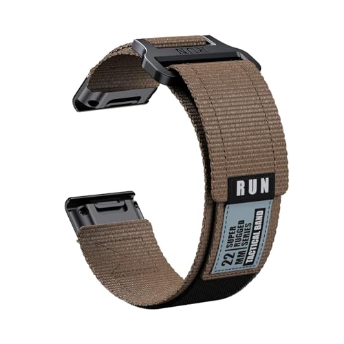 QuickFit 22mm 26mm breites Nylonband for Garmin Fenix 8 ​​7 7X Pro 6 6X 5 5X Plus Instinctive 2 Armband ersetzen Band Correa(Br,22mm(Fenix 8 47mm)) von WUURAA