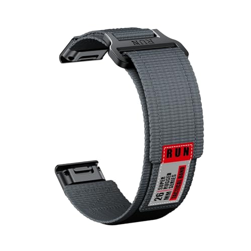 QuickFit 22mm 26mm breites Nylonband for Garmin Fenix 8 ​​7 7X Pro 6 6X 5 5X Plus Instinctive 2 Armband ersetzen Band Correa(DU,Quick 26mm) von WUURAA