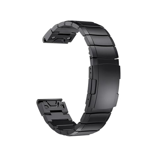 QuickFit 26mm 22mm Titan Uhrenarmband for Garmin Fenix ​​E 8 7 7X Pro 6 6X 5 5X Plus/Epix Pro/MARQ/TACTIX Metallband Armband(Black 1,Quick Fit 26mm) von WUURAA