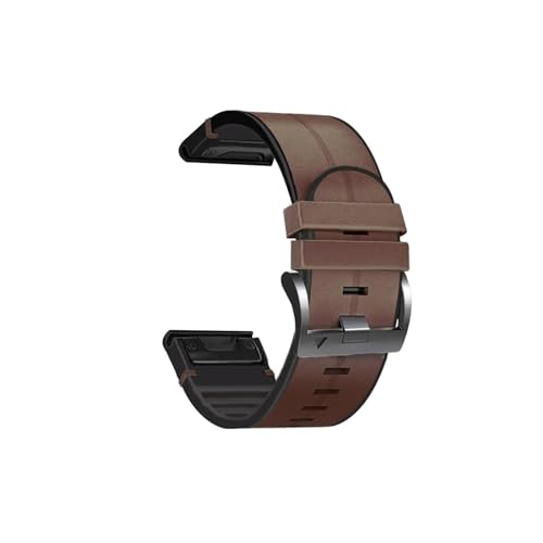 Quickfit 22 mm Uhrenarmband, for Garmin Marq Adventurer 2 Athlete 2 Golfer Captain Aviator Gen 2 Uhrenarmband Armband (Color : Coffee-01, Size : For MARQ Aviator (Gen 2)) von WUURAA