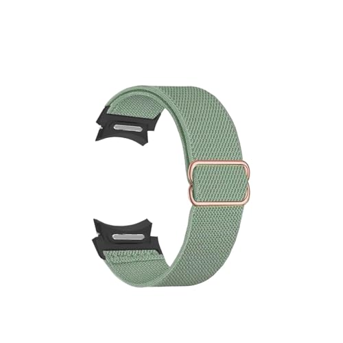 Schnell zusammenklappbares, elastisches Uhrenarmband mit Schlaufe. Passend for Samsung Watch4/5/6/Pro (Color : Green) von WUURAA