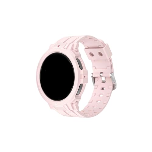 Silikon-Armband-Hülle for Samsung Galaxy Watch 5 Pro 45 mm Gürtel for Galaxy Watch5 4 40 mm 44 mm Band-Armband-Zubehör (Color : Pink, Size : For Galaxy Watch 5 40mm) von WUURAA