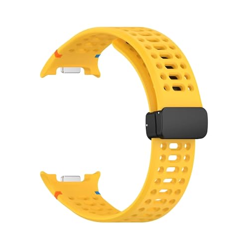 Silikon-Lochband for Samsung Galaxy Watch 8 40 44mm 8Classic Atmungsaktives Band for Galaxy Ultra 2 Zubehör(Yellow,For Watch 8 40mm 44mm) von WUURAA