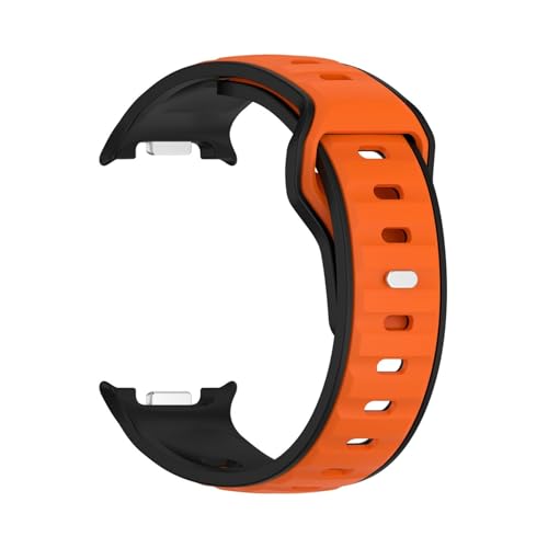 Silikon-Loop-Sportarmband for Samsung Galaxy Watch 8 40MM 44MM, ersetztes Armband for Galaxy 8 Classic 46MM(Black orange,For watch8 40mm) von WUURAA