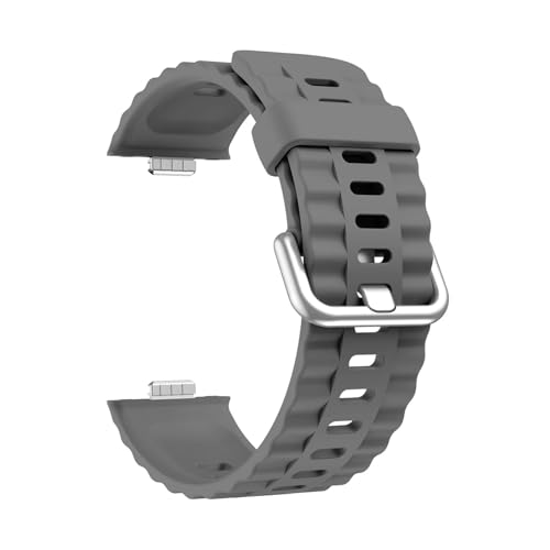 Silikon-Reifenprofilarmband for Huawei Watch Fit 4 Pro Armband for Watch Fit4 Fit3 Ersatzbänder(Dark Gray,For Fit 4) von WUURAA