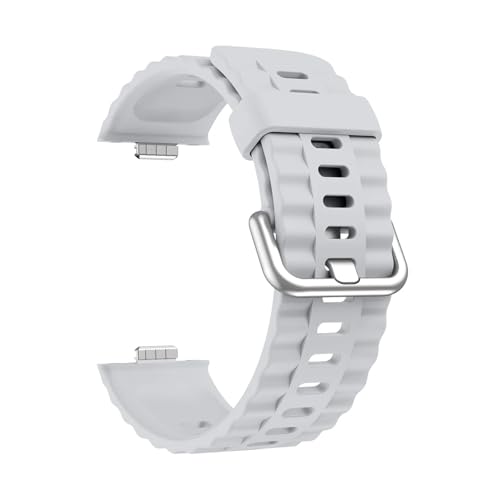 Silikon-Reifenprofilarmband for Huawei Watch Fit 4 Pro Armband for Watch Fit4 Fit3 Ersatzbänder(Grey,For Fit 4 Pro) von WUURAA