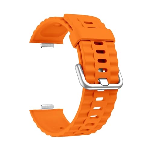Silikon-Reifenprofilarmband for Huawei Watch Fit 4 Pro Armband for Watch Fit4 Fit3 Ersatzbänder(Orange,For Fit 3) von WUURAA
