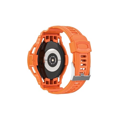 Silikonarmband Ersatzarmband Passend for Samsung Galaxy Watch4/Classic 42mm/46mm Uhrenarmband Zubehör (Color : Orange, Size : 46mm) von WUURAA