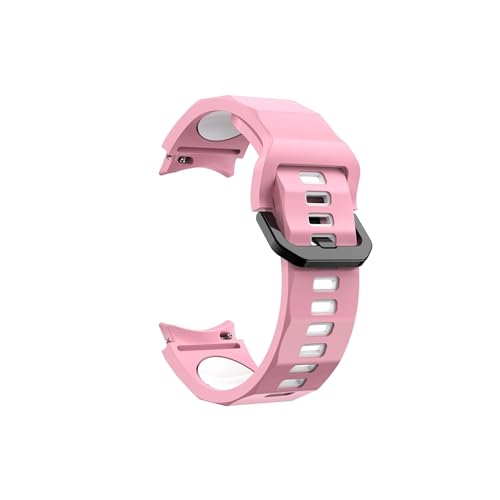 Silikonarmband for Galaxy Watch 5 Pro 45 mm, Silikon-Wellen-Ozean-Band, geeignet for Samsung Galaxy Watch 5 4 Armband 40 44 45 (Color : Pink white, Size : For Watch4 40 44 42 46mm) von WUURAA