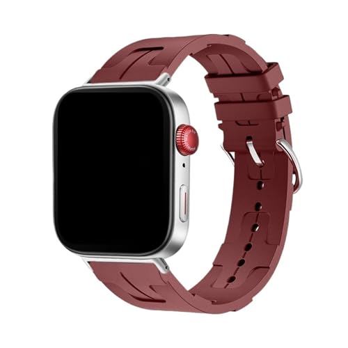 Silikonarmband for Huawei Watch Fit 3 4 4Pro Atmungsaktives Armband for Huawei Fit4/Fit4pro Austauschbares Band(01# Dark red,For fit 4 pro) von WUURAA