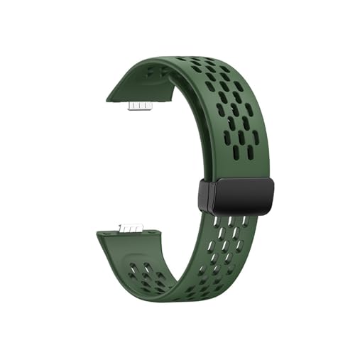 Silikonarmband for Huawei Watch Fit4 Fit3, atmungsaktives Ersatzarmband for HUAWEI Fit 4 Pro Armband(Dark Green,For Huawei Fit 4 Pro) von WUURAA