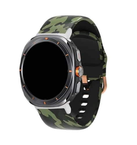 Silikonarmband for Samsung Galaxy Watch 7 Ultrta, Ersatz-Silikonarmband for Galaxy Watch Ultra Correa(Camouflage) von WUURAA