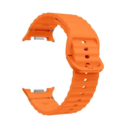 Silikonband for Samsung Galaxy Watch 8 40 mm 44mm Correa pulseira Armband for Galaxy Watch8 Classic 46mm Sportarmband(Orange,For Watch 8 40mm) von WUURAA