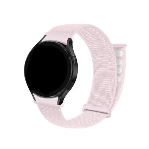 Sport-Loop-Band for Samsung Galaxy Watch 6/5/4 40 mm 44 mm 5 Pro 45 mm Nylon 20 mm Armband Galaxy Watch 6 Classic 43 mm 47 mm Armband (Color : Pearl pink 06, Size : For Galaxy 5-5 pro) von WUURAA