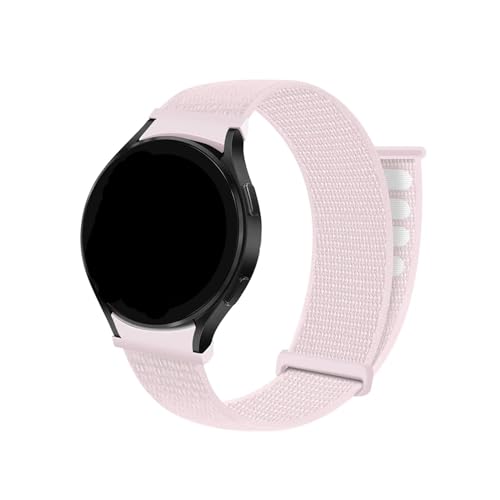 Sport-Loop-Band for Samsung Galaxy Watch 6/5/4 40 mm 44 mm 5 Pro 45 mm Nylon 20 mm Armband Galaxy Watch 6 Classic 43 mm 47 mm Armband (Color : Pearl pink 06, Size : For Galaxy 6-6classic) von WUURAA