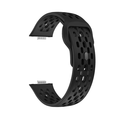 Sportarmband for Huawei Watch Fit 4 Pro Strap Hohles Silikonarmband for Watch Fit4 Fit3 Correas(Black,For Fit 4 Pro) von WUURAA