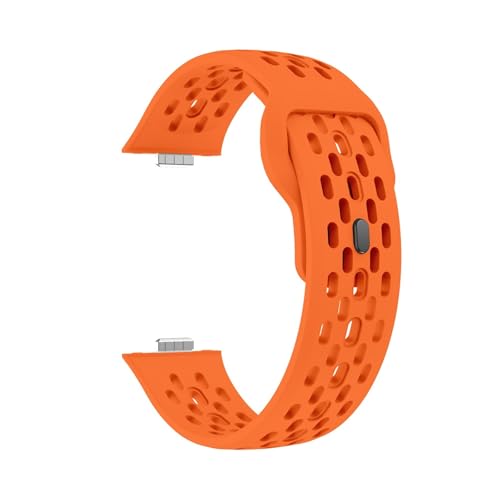Sportarmband for Huawei Watch Fit 4 Pro Strap Hohles Silikonarmband for Watch Fit4 Fit3 Correas(Orange,For Fit 4 Pro) von WUURAA
