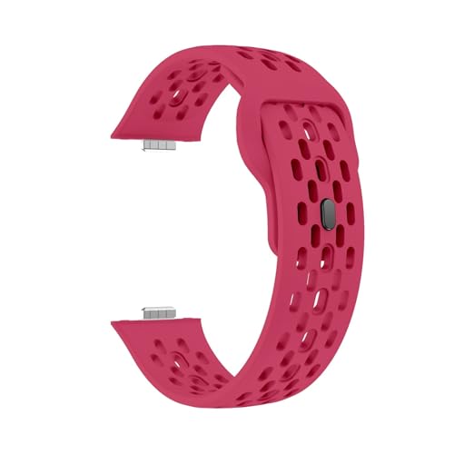Sportarmband for Huawei Watch Fit 4 Pro Strap Hohles Silikonarmband for Watch Fit4 Fit3 Correas(Red,For Fit 4 Pro) von WUURAA