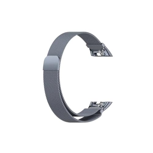 Steel Milan Magnetisches Schlaufenarmband, passend for Huawei Band 6, Armband, Ersatzarmband, passend for Huawei Honor Band 6, Metall-Handgelenkband (Color : Grey, Size : For huawei band 6) von WUURAA
