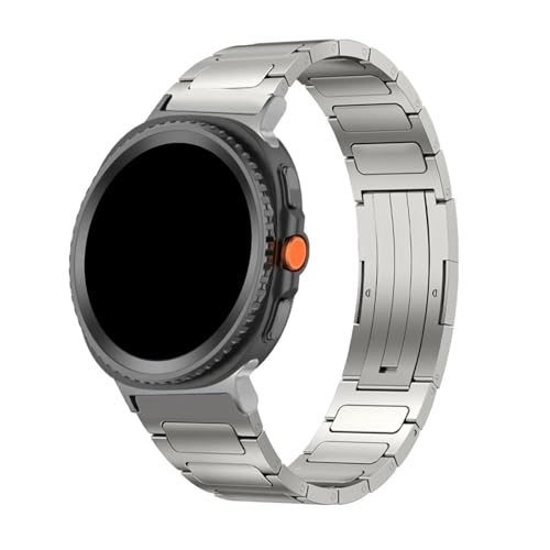 Titanarmband for Samsung Galaxy Watch 8 44mm 40mm 8Classic 46mm Metallarmband for Watch 7 Ultra 47 mm Armband(Titanium,For Galaxy 8Classic 46mm) von WUURAA
