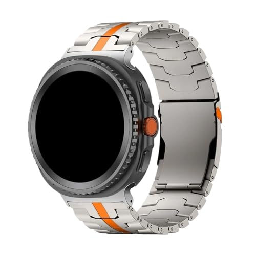 Titanarmband for Samsung Galaxy Watch 8 44mm 40mm Business-Armband for SAMSUNG GALAXY WATCH ULTRA 2 Bands Zubehör(Titanium Orange,For Galaxy 8 Ultra 2) von WUURAA