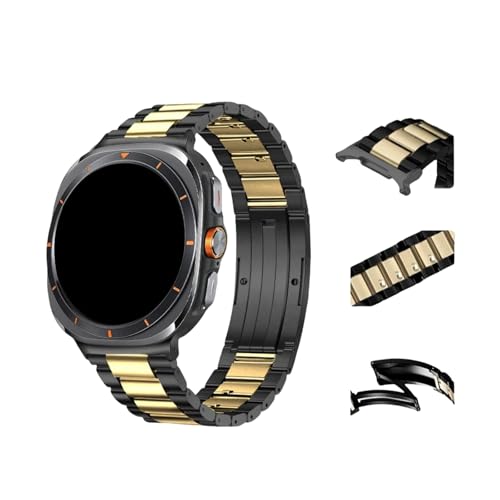 Titanarmband for Samsung Galaxy Watch Ultra 2025 47mm Armband for Watch 8 40mm 44mm 8Classic 46mm Band Armband Quick Fit(Grey Gold,For Galaxy 8 44mm) von WUURAA
