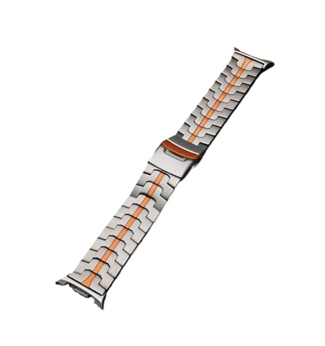 Titanband for Samsung Galaxy Watch 8 Ultra2 Correa Armband Zubehör for Watch8 Ultra 2 Loop Armband(Titanium orange) von WUURAA