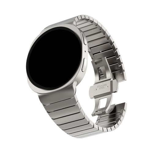 Titanlegierungsarmband for Samsung Galaxy Watch 8Classic 46mm Armband for Watch8 40mm 44mm Band Edelstahlbänder(Titanium-stainless,For Galaxy 8 44mm) von WUURAA