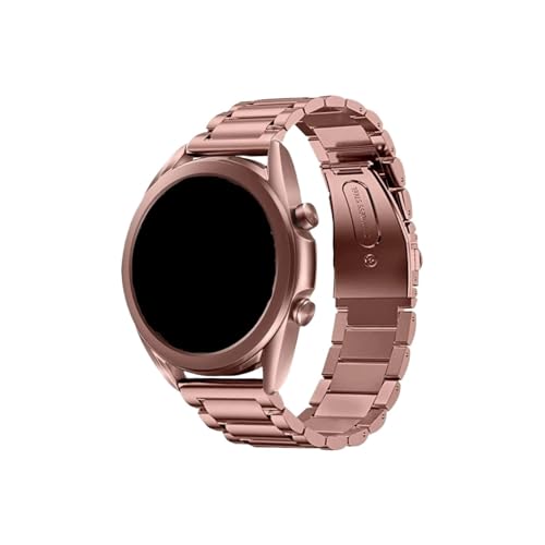 Uhrenarmbänder mit Passform for Samsung Galaxy Watch 3 Band 41 mm Bronzefarbenes Edelstahl-Metallarmband-Zubehör von WUURAA