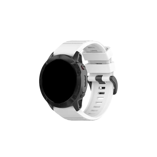 Uhrenarmband passend for Garmin Descent Mk2 2S/Fenix ​​6 6S 6X 5X 5 5S/Forerunner 945 935 Sport Silikon-Schnellverschluss-Armband (Color : White, Size : 26mm Fenix 6X Pro) von WUURAA