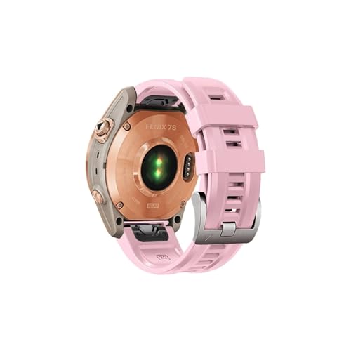Uhrenarmband passend for Garmin Fenix ​​7S 6S 5S Silikonband Armband Uhr Armband Fenix ​​7S 6S Pro / 5S Plus (Color : Pink 1, Size : For Fenix 6S Pro) von WUURAA