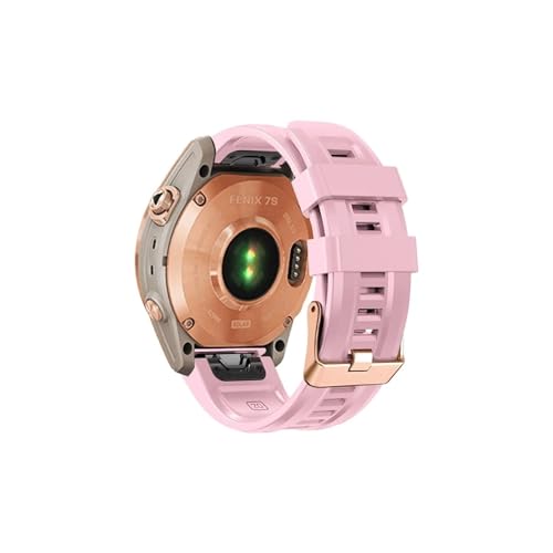 Uhrenarmband passend for Garmin Fenix ​​7S 6S 5S Silikonband Armband Uhr Armband Fenix ​​7S 6S Pro / 5S Plus (Color : Pink 2, Size : For Fenix 7S Pro) von WUURAA