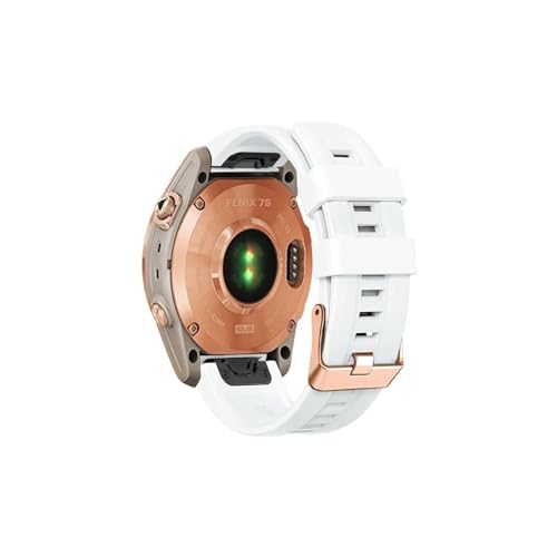 Uhrenarmband passend for Garmin Fenix ​​7S 6S 5S Silikonband Armband Uhr Armband Fenix ​​7S 6S Pro / 5S Plus (Color : White 2, Size : For Fenix 5S Plus) von WUURAA