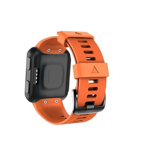 Uhrenarmband passend for Garmin Forerunner 35 Band, weiche Silikon-Ersatzbänder for Forerunner 30 Approach S10 Uhr (Color : Orange, Size : For Approach S10) von WUURAA