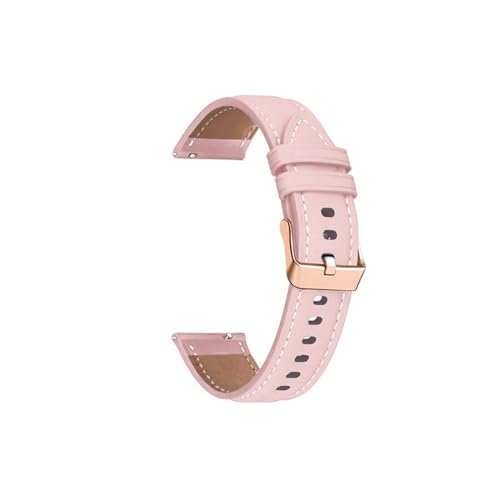 WUURAA 20 mm Leder-Uhrenarmband, passend for Garmin Venu SQ 2/Venu 2 Plus/vivoactive 3 Armband for Forerunner 645 245 Music 158 55 Armbandriemen (Color : PK, Size : For Garmin Venu-SQ) von WUURAA