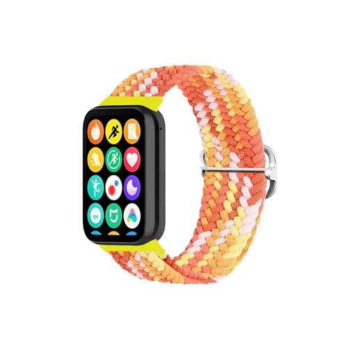 WUURAA For Mi Band 8 Pro Strap Einstellbare Nylon Armband Armband for Xiaomi Mi Band 7 Pro/8 Pro Uhr Band correa Zubehör (Color : Colorful orange, Size : For Mi Band 8 Pro) von WUURAA