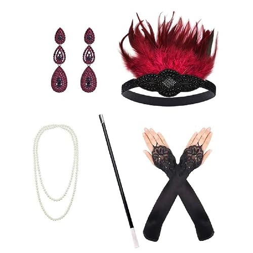 WUURAA GlamorousFeather Haarschmuck Ausgefallene Feder Kopfbedeckungen Feder Stirnband Haarkollektionen Für Bälle Und Formelle Veranstaltungen Feder Kopfschmuck Kostüm Stirnband von WUURAA