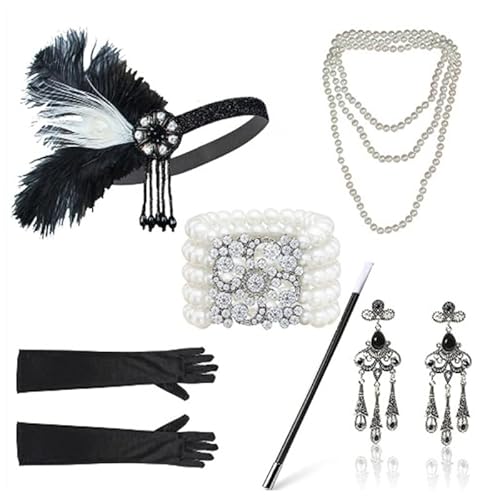 WUURAA GlamorousFeather Haarschmuck Ausgefallene Feder Kopfbedeckungen Feder Stirnband Haarkollektionen Für Bälle Und Formelle Veranstaltungen Feder Kopfschmuck Kostüm Stirnband von WUURAA