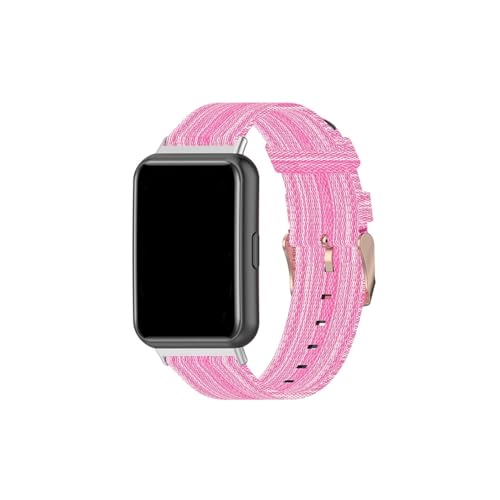 WUURAA Nylon-Loop-Band for Huawei Watch Fit 2 Active Watch Ersatz-Nylonarmband Correa for Huawei Watch Fit 2 Classic-Band (Color : Light pink, Size : For Huawei watch fit 2) von WUURAA