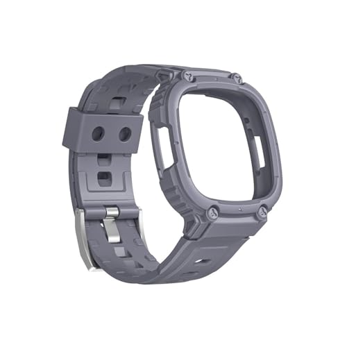WUURAA TPU-Bandgehäuse, geeignet for Fitbit Versa 4 3, Damen und Herren, Sportuhr, Armbandschlaufe, geeignet for Fitbit Sense 2 Ersatz (Color : GRAY, Size : For Fitbit Versa 4) von WUURAA