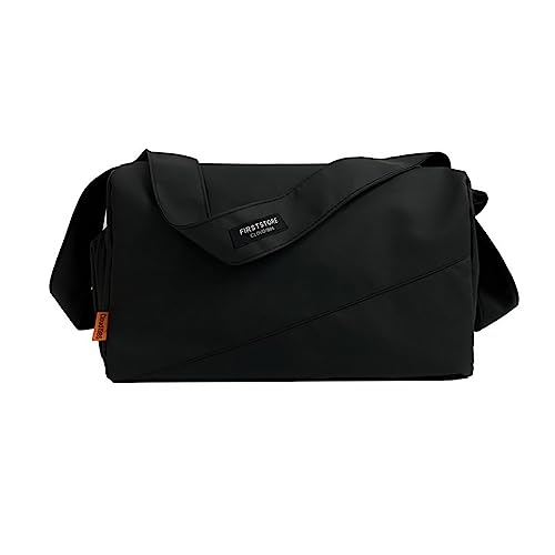 WUURAA Turnbeutel mit Nasstasche Damen Herren Reise Duffel Bag für Flugzeug Sport Gym Schwimmen Yoga Wasserdicht Weekender Übernachtung Tasche, Schwarz von WUURAA