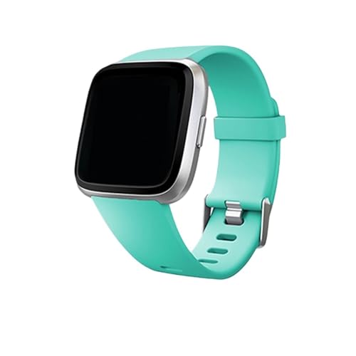 WUURAA Weiches Silikonband, passend for Fitbit Versa 2. Sportarmband for Fitbit Versa Lite (Color : Green, Size : S) von WUURAA