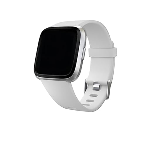 Weiches Silikonband, passend for Fitbit Versa 2. Sportarmband for Fitbit Versa Lite (Color : White, Size : L) von WUURAA