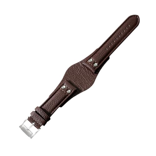 WUWMTUTCK Atmungsaktive, hautfreundliche Leder-Uhrenarmbänder, passend for Fossil Ch2564 Ch2565 Ch2891 Ch3051 Serie, Armband 22 mm(Brown(LZ)-Steel-K8) von WUWMTUTCK