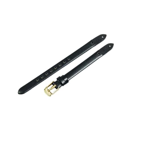 WUWMTUTCK Hochwertige Uhrenarmbänder, passend for Fossil Es4000 ES4340 ES4119 Es3565 ES3745, weiches Armband, 8 mm(Black-Golden-K1) von WUWMTUTCK