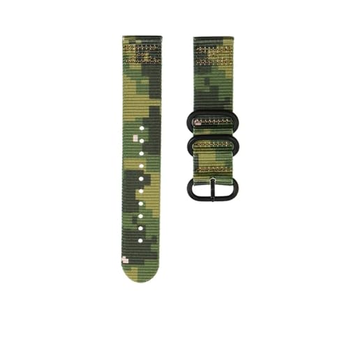 WUWMTUTCK Nylon-Canvas-Uhrenarmband, 22 mm, 24 mm, ultraleicht, Ethno-Stil, Tarngrün, Herren-Armband, passend for Suunto 9 PEAK BARO 7/D5 ELEMENTUM(P2-B pin,24mm) von WUWMTUTCK