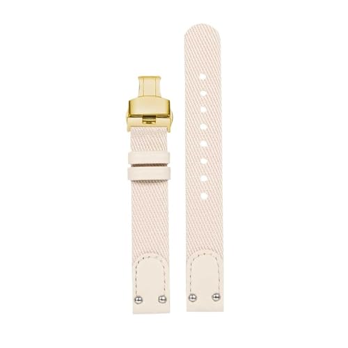 WUWMTUTCK Nylon-Canvas-Uhrenarmband, passend for DW, passend for Daniel, passend for Wellington Spring, Pastellfarben, 12 mm, 14 mm, rosa, cremefarben, schwarz, grün, mit Nieten-Damenarmband(Off-white WUWMTUTCK Nylon-Canvas-Uhrenarmband, passend for DW, passend for Daniel, passend for Wellington Spring, Pastellfarben, 12 mm, 14 mm, rosa, cremefarben, schwarz, grün, mit Nieten-Damenarmband(Off-white von WUWMTUTCK